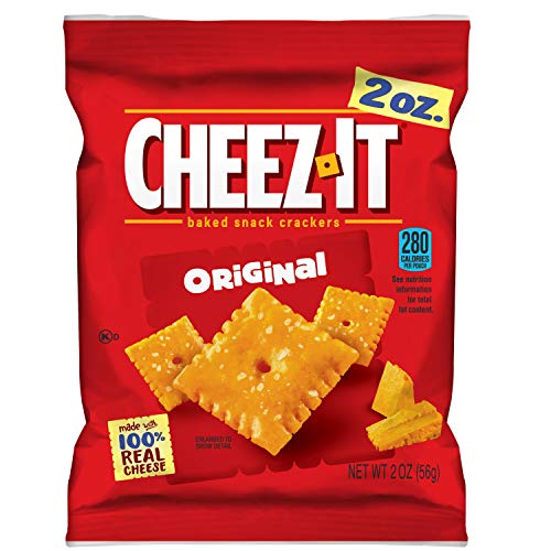 CHEEZ-IT Baked Snack Crackers, Original Crackers, 2-Ounce Bags (P...