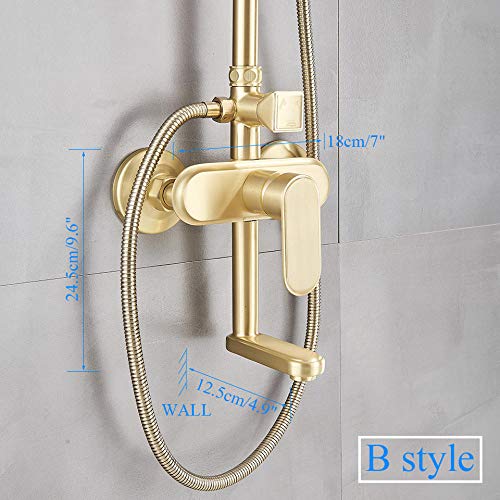 Mitigeur de baignoire avec douchette à main intégrée et ensembles de douche complets - 3