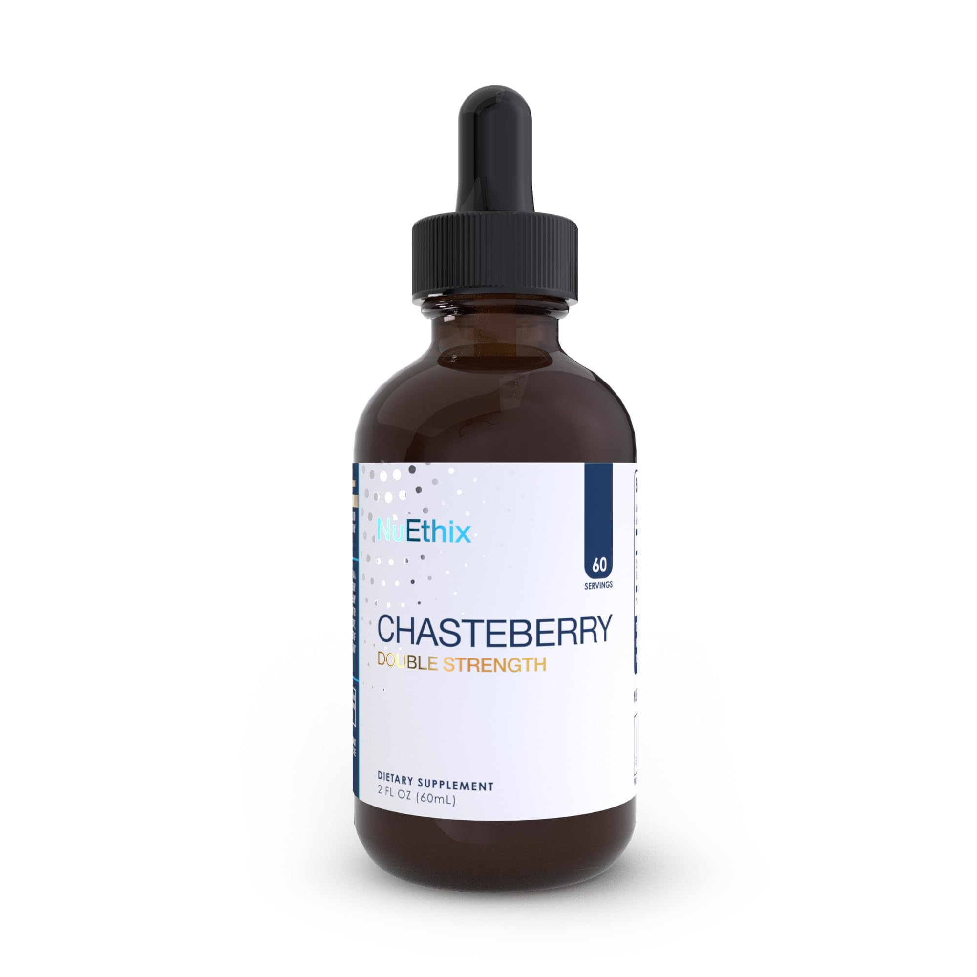 NuEthix Formulations Chasteberry Double Strength 50mg, May Help Balance Estrogen Dominance and May Help Support Menstrual Cycle, 60 Servings