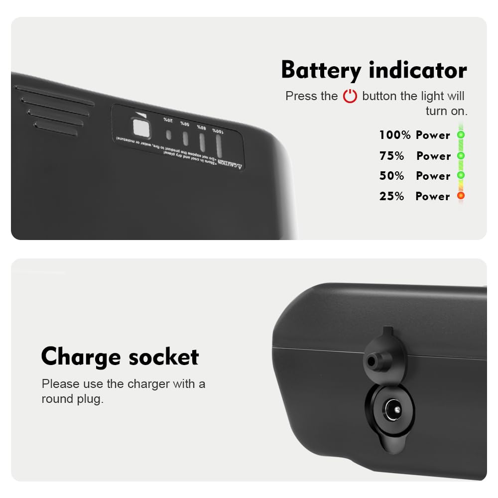 E-Bike 36V 10,4/14Ah Li-ION Batteriede Remplacement de Vélo Electrique XH370-10J PortaPower pour e-Bikes Ansmann, Phylion, MiFa, Zündapp, Rehberg (36V 14Ah Batterie sans Chargeur)