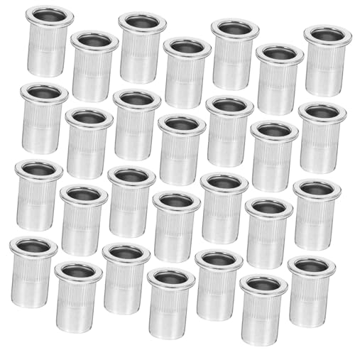Cabilock 50Pcs Rivet Nuts Stainless Steel Threaded Insert Nuts for Strong Connections Precision Manufactured for Various Uses Easy Installation and Scale Projects