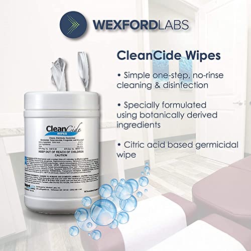 (12 Pack/1,920 Wipes) Cleancide Hospital Grade Surface Disinfecting Wipes (Virucidal, Germicidal, Fungicidal And Tuberculocidal), Non-Toxic, Citric Acid Based, Ideal For Household/Nursery/Day Care/Gym/Healthcare/Classroom/Spa, 160 Wipes, 12 Canisters (1,920 Wipes Total) #TOP1