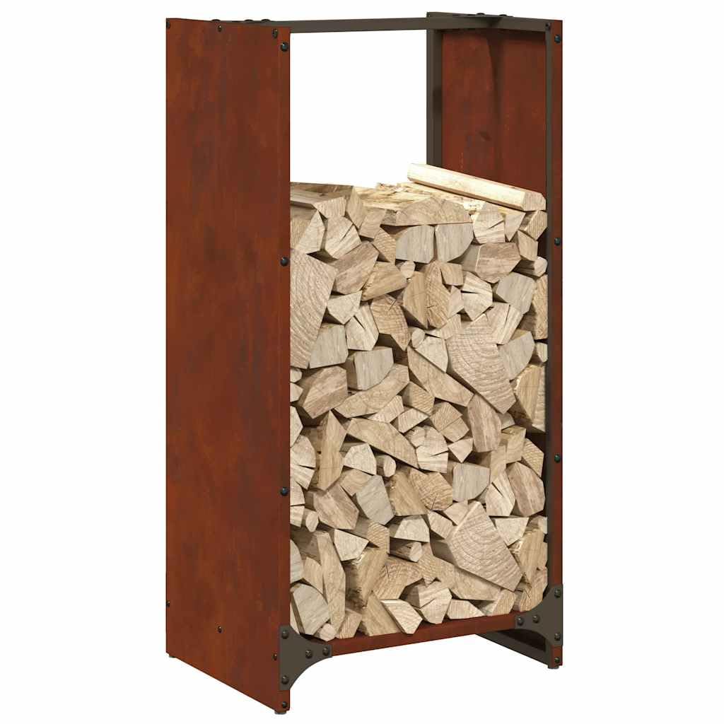 Brennholzregal aus wetterfestem Stahl 40 x 30 x 80 cm, Feuerholz Kaminholz Holzregal Brennholzständer für Lagerung Aufbewahrung Ordnung im Innenbereich Wohnzimmer Kamin Ofen Terrasse Garten