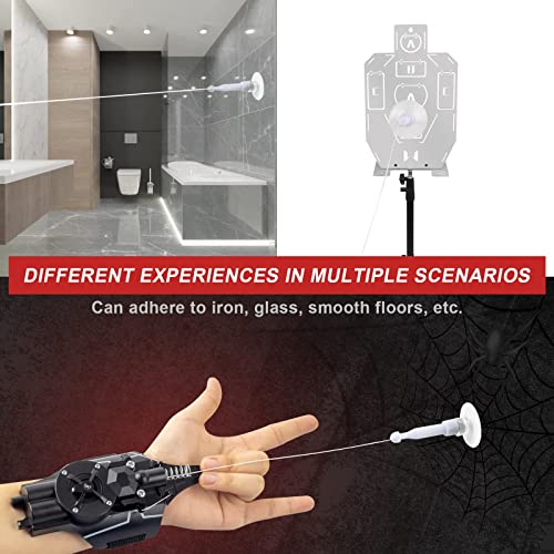 Web Shooter, 9.4Ft Real Rope Launcher - Can Grab Small Objects， Usb-Charging Launcher Wrist Strap Accessory For Cosplay, Spider Web Shooters For Kids That Shoot Real Webs (Black) #TOP1