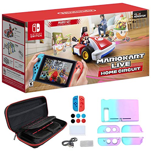 2020 Newest Nintendo - Mario Kart Live: Home Circuit - Mario Set Edition - Holiday Family Gaming Bundle for Nintendo Switch or Switch Lite - RED - iPuzzle 12-in-1 Carrying Case for Nintendo Switch image 4