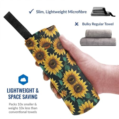Toalla de baño grande para playa y piscina con estampado de girasol suave 4