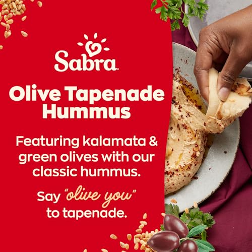image for Sabra Olive Tapenade Hummus Dip for Snacking and Sharing, 10 Oz - Grea