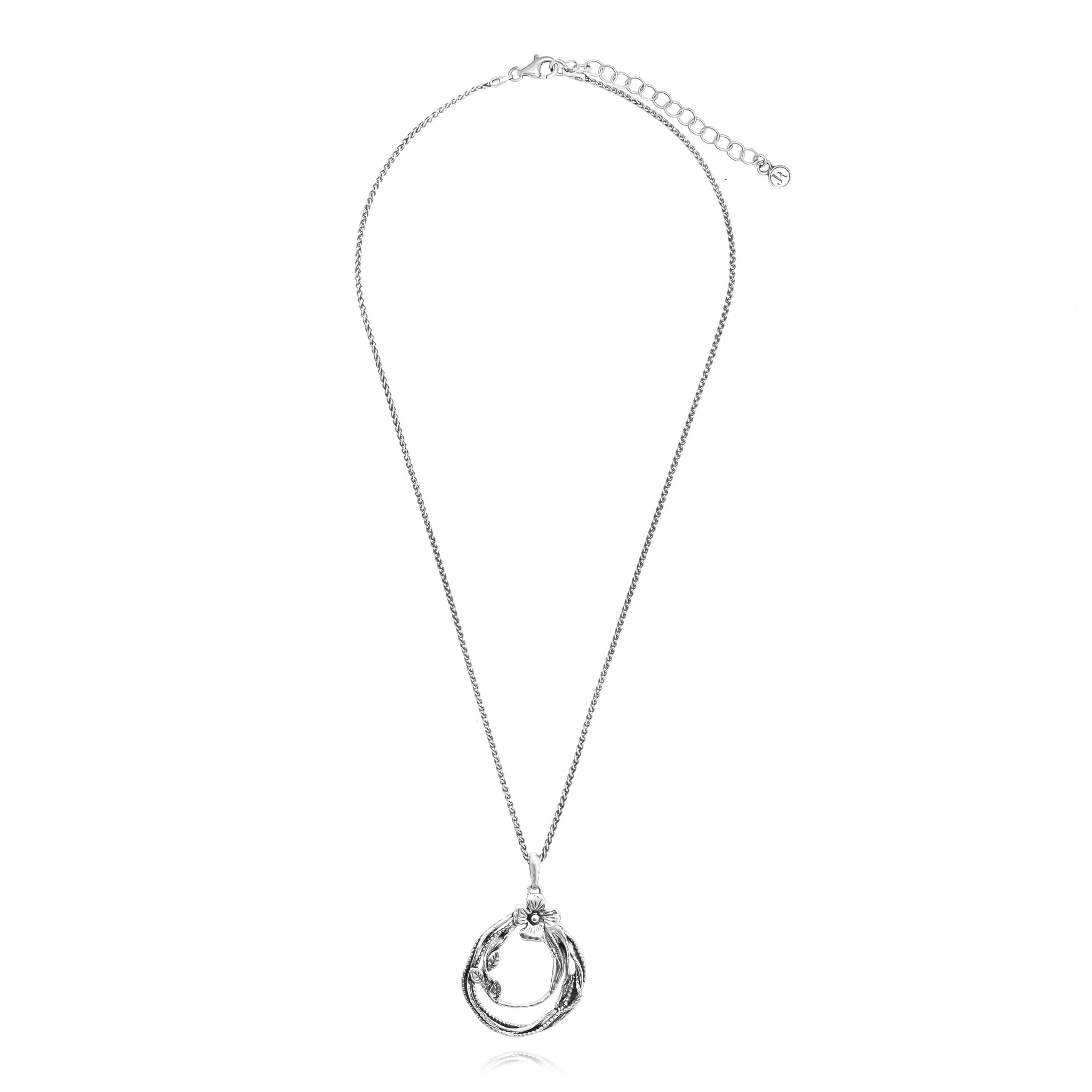 JEAN RACHEL JEWELRY Halskette aus 925er-Sterlingsilber für Damen – Blumendraht, einzigartiges Vintage-Design, hypoallergen, blei- und nickelfrei, handgefertigter Statement-Halskette