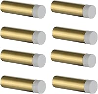 Vista 7 de JQK Tope de puerta, 2-7/8 pulgadas, tope de puerta amortiguador de sonido de acero inoxidable 304, protector de pared, paquete de 8, negro mate