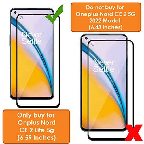 Image of OpenTech Military-Grade Tempered Glass Screen Protector Compatible for Oneplus Nord CE 2 Lite 5G (2022) with Edge to Edge Coverage and Easy Installation kit
