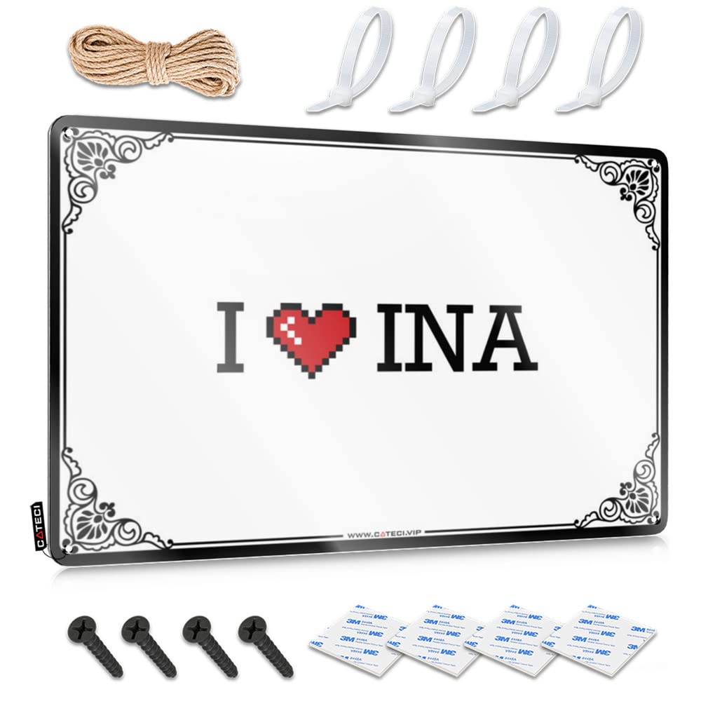 Fzfn Colour Poster Backyard Decor Wall Decor | I Love Ina Inappropriate For Beach Home(30X40cm)