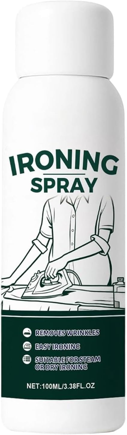 Ironing Starch Spray | 100ml No Flaking No Clogging Anti-static Mist - Starch Spray for Clothes | for Cotton Linen Polyester Silk Business Trips Traveling Home Households
