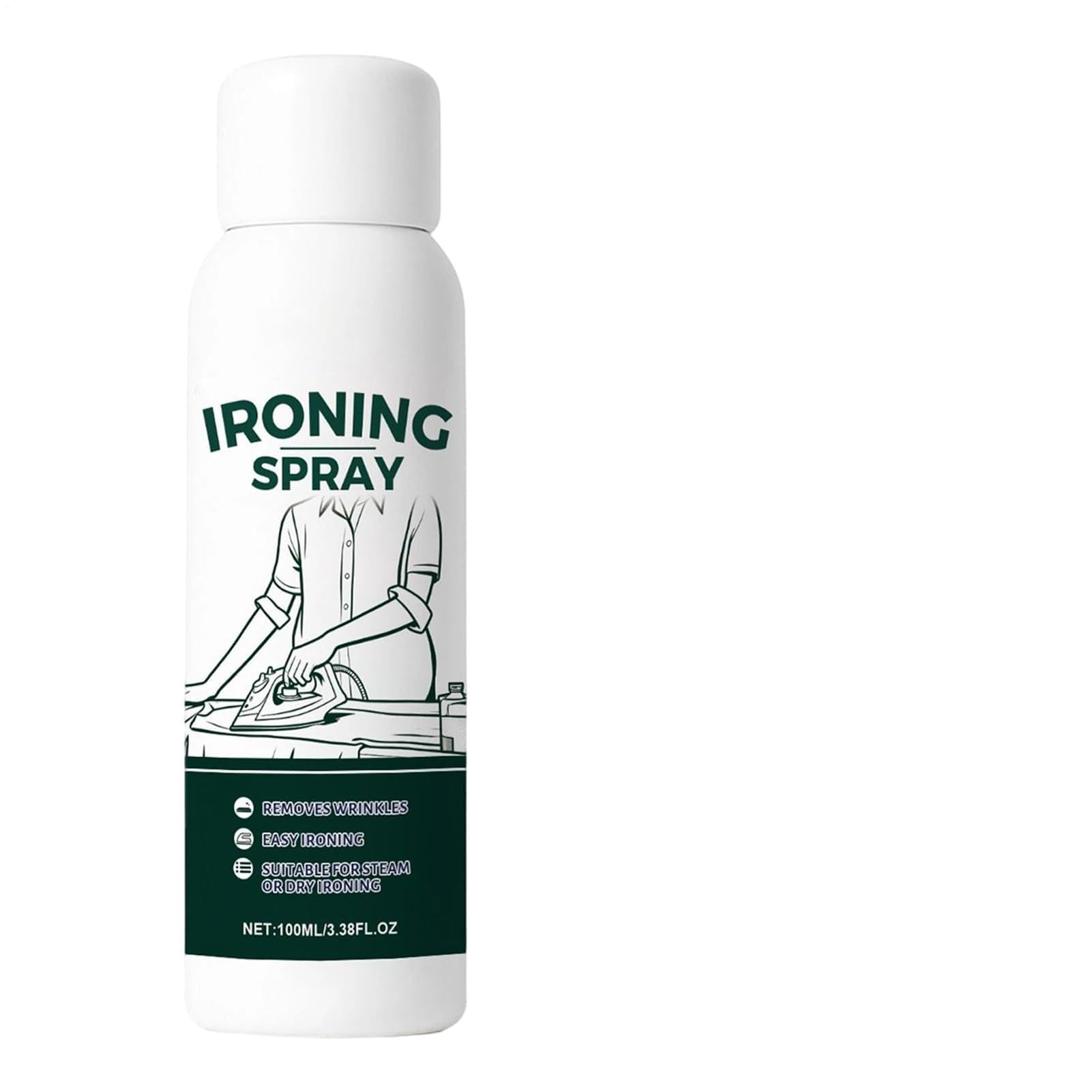 Ironing Starch Spray | 100ml No Flaking No Clogging Anti-static Mist - Starch Spray for Clothes | for Cotton Linen Polyester Silk Business Trips Traveling Home Households