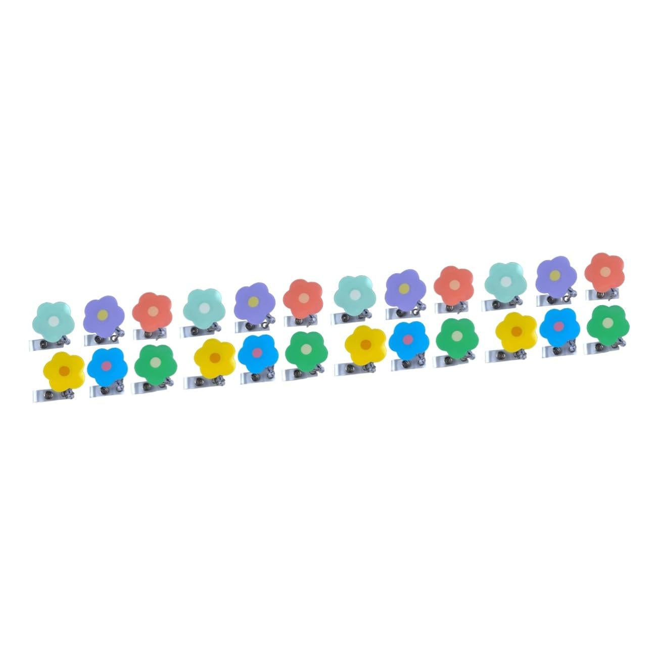 HOMSFOU 4 Set Badge Multifunzionale Fiore Clip Retrattili Per Infermieri E Professionisti Per Id E Attività 6 Pezzi * 4