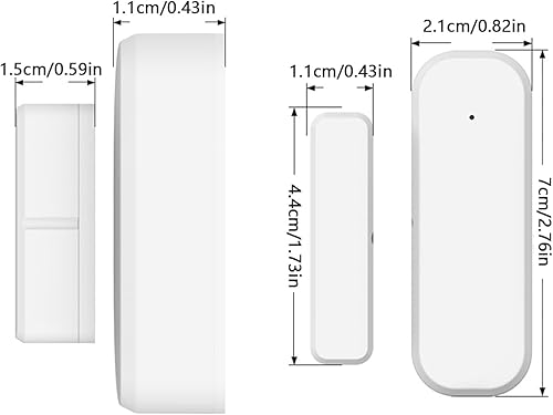 Miniatura 6 de Sensor de puerta WiFi - Alerta WiFi magnética  Sensor de contacto inalámbrico de ventana en tiempo real - para seguridad en el hogar, negocios,