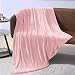 EXQ Home Fleece Blanket Pink Throw Blanket for Couch or Bed - Microfiber Fuzzy Flannel Blanket for Adults or Kids