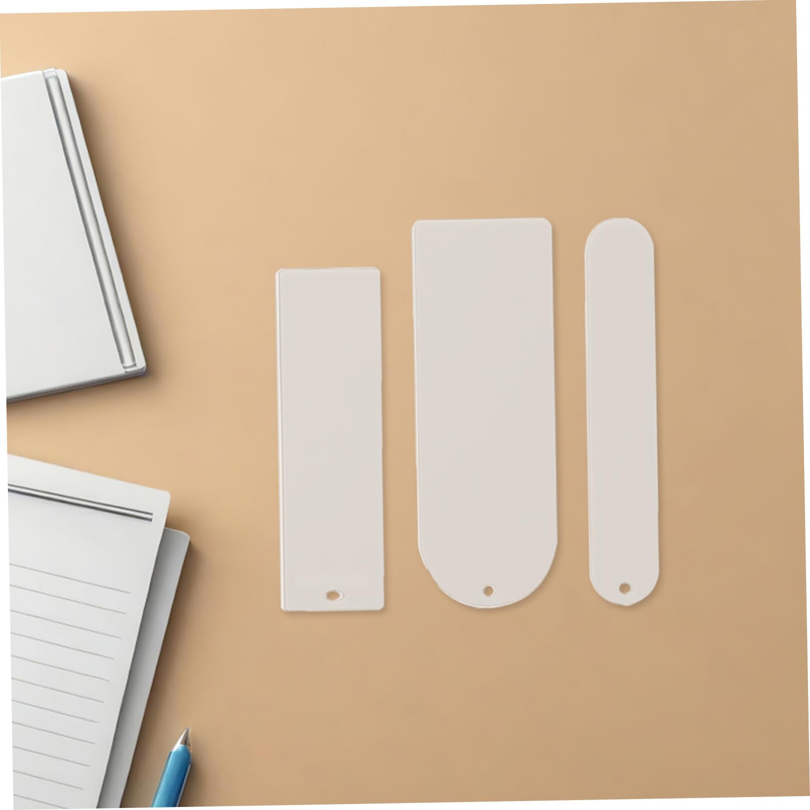 Segnalibri Acrilici Trasparenti con Nappe per DIY Forme Rettangolari e Rotondi per Studenti Insegnanti e Amanti dei Libri Leggeri e Facili da Personalizzare