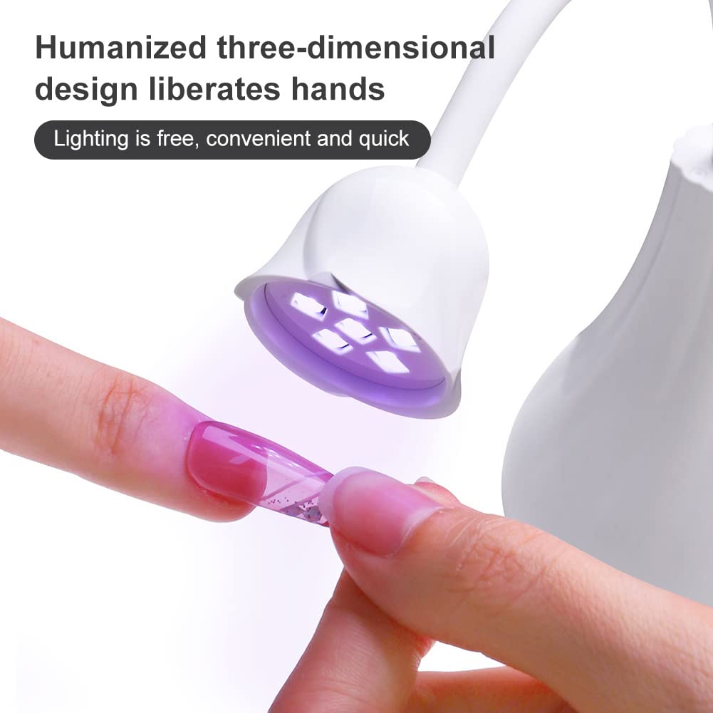 Layhou Lampe UV Ongles Gel, Mini Lampe UV Portative, Lampe UV LED Ongles à Séchage Rapide, Lampe