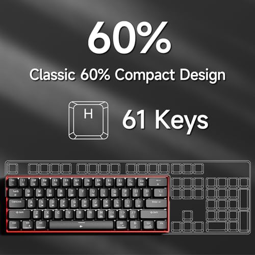 Teclado Gamer K61SE Mecánico 60% USB-C RGB miniatura 2