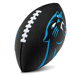 Franklin Sports NFL Carolina Panthers Football – Kids Foam Football – Soft Football – Mini Size – Perfect for Gameday – 8.5″ 3D Logos!