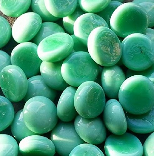 SOOTHING IDEAS100(app 450g) Mint Green Glass Pebbles 20mm Home & Garden Weddings