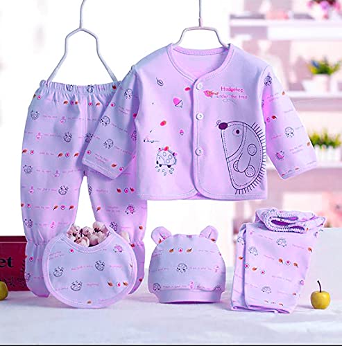 Image of Presents New Born Baby 100% Cotton Born Baby Summer Wear Baby Clothes 5Pcs Sets Boys Girls Unisex Baby Suit Infant Clothes First Gift Pack of 2 Set