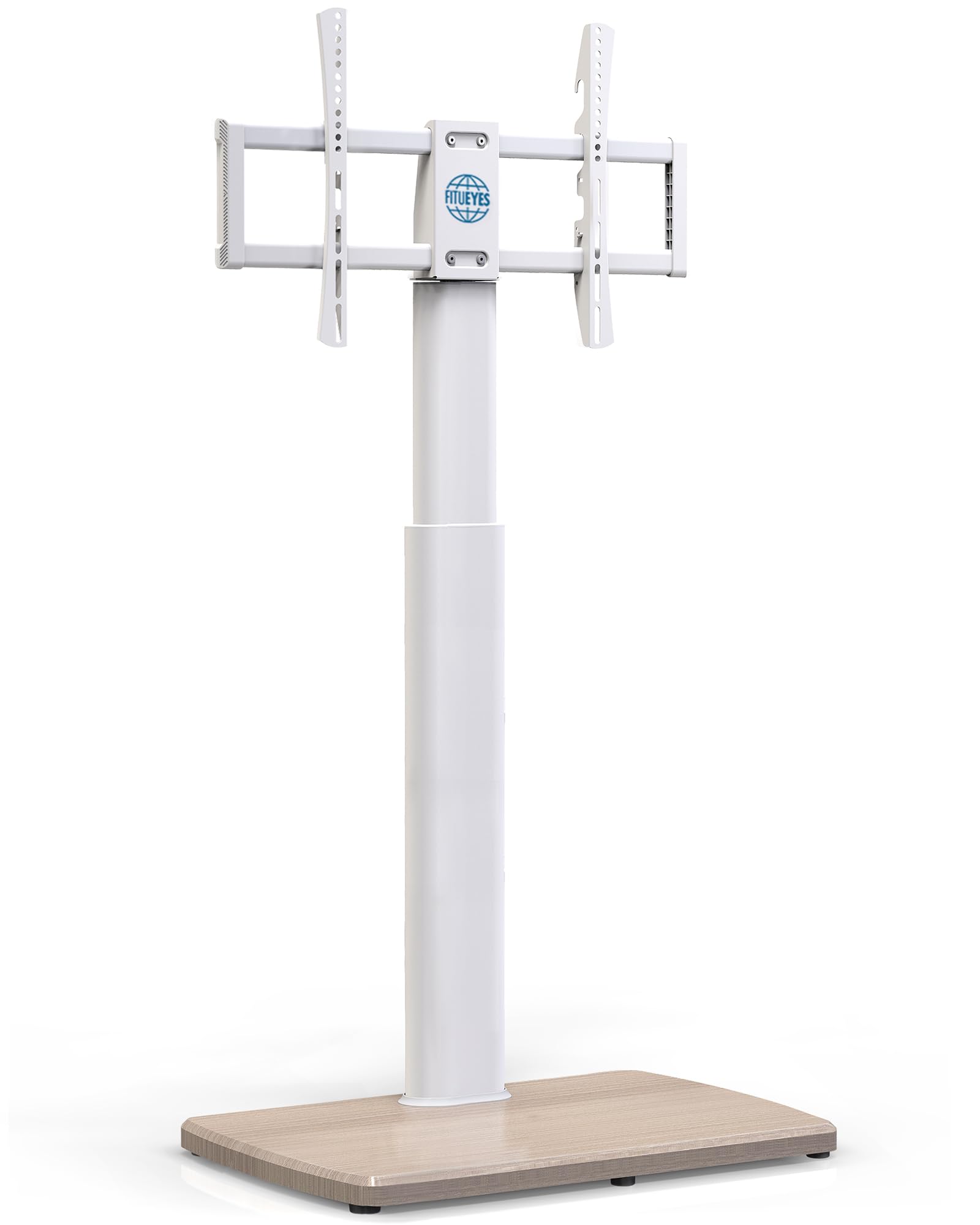 FITUEYES Support TV sur Pied avec Base en Bois, 32-70 Pouces jusqu'à 40 kg