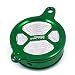 JFG RACING CNC Billet Aluminum Green Oil Filter Covers Cap Motorcycle Fuel filter Caps For Motorcross Kawasaki KX450F 2006-2015 KLX450R 2008-2015