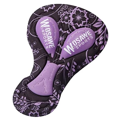 WOSAWE Cycling Shorts Cushion Men MTB Base 4D Gel Pad Breathable Shockproof Bicycle Underwear Pads (BT315 Purple) Cover