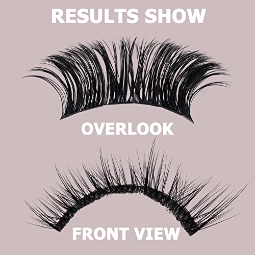 Cluster Lashes 72 Pcs QUEWEL Wide Stem Individual Lashes C/D Curl 8-16mm Length DIY Eyelash Extension False Eyelashes Soft for Personal Makeup Use at Home (natural03-C-14) - Image 4