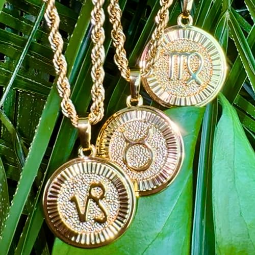 18k Gold Plated Zodiac Necklace & Pendant - Gold Necklace for Women & Men, Tarnish & Water Resistant, Birthday Gifts for Women & Men3