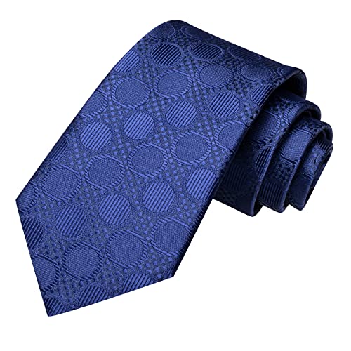 Image of Hi-Tie Men's Silk Ties Formal Woven Classic Necktie Pocket Square Cufflinks Lapel Pin Set Wedding Business