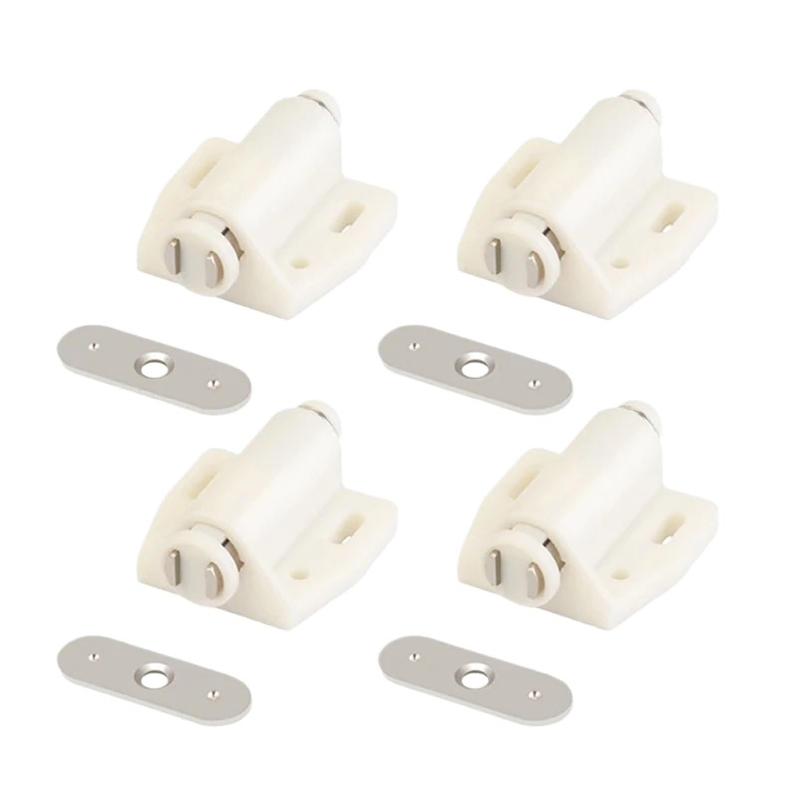 Ppqiru Cream-Colored 10Pcs Single Cabinet Catches Invisible For Cupboards