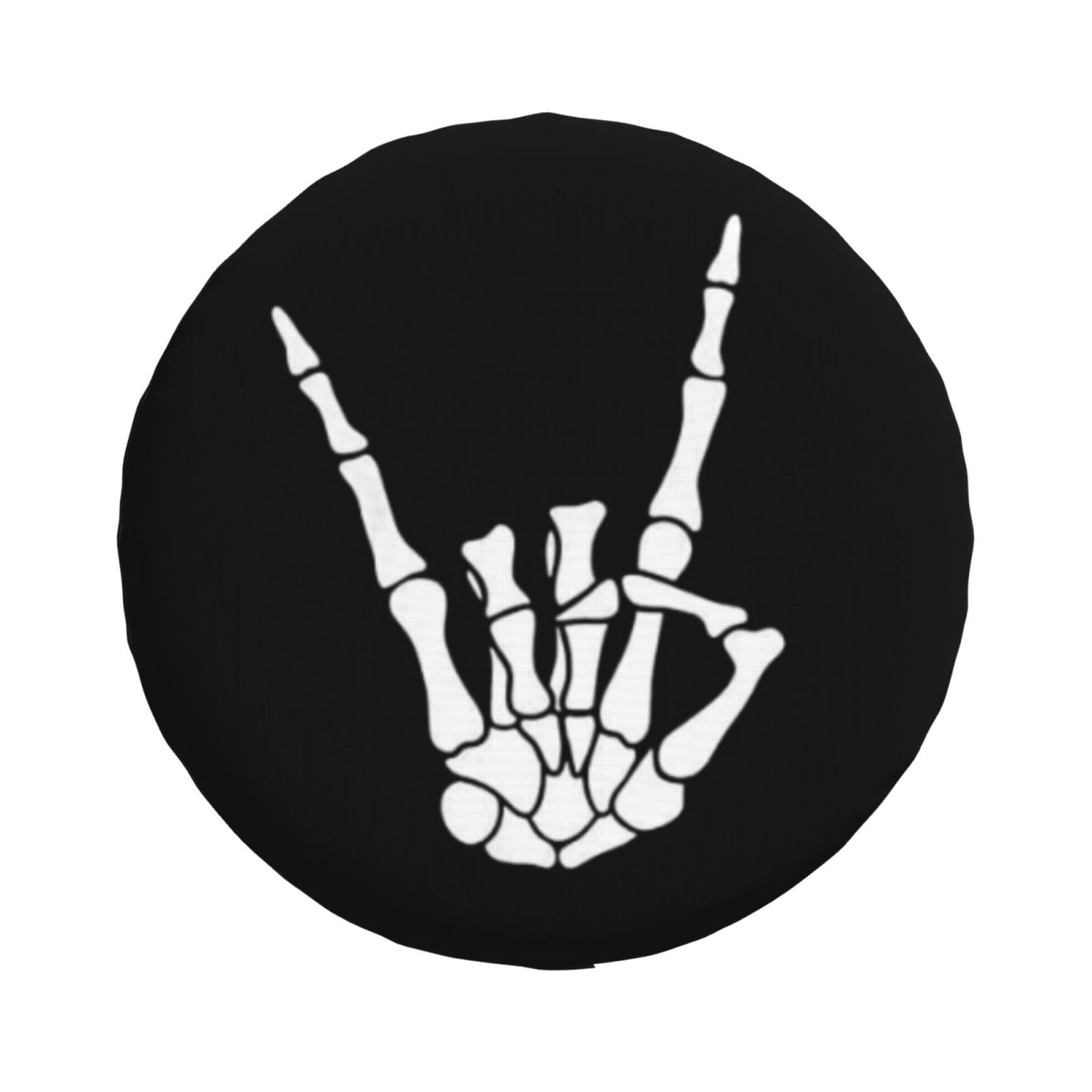 Spare Tire Cover Skeleton Hand Wheel Covers Weatherproof Universal Wheel Protectors for Travel Rv SUV Trailer 14" 15" 16" 17" TC80