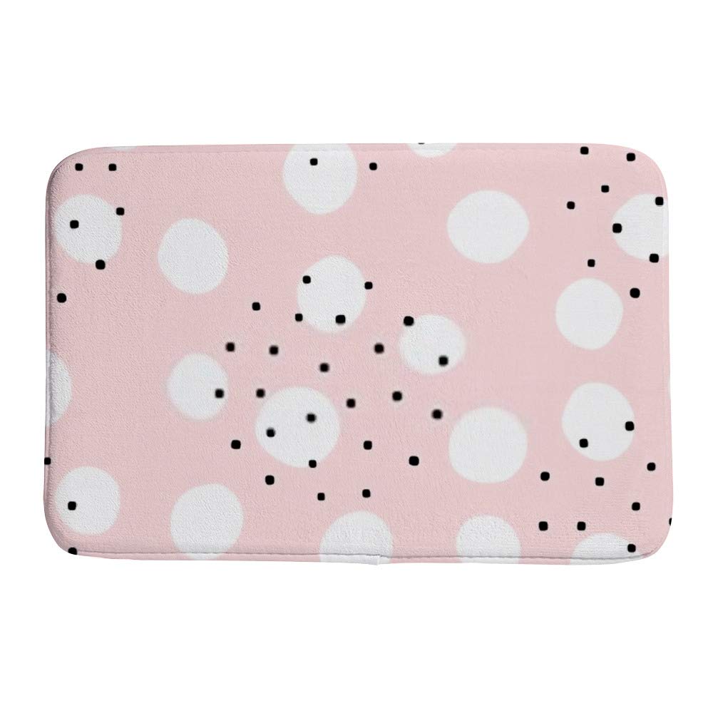 Tapis de bain antidérapant en polaire corail 50x80 cm pour douche