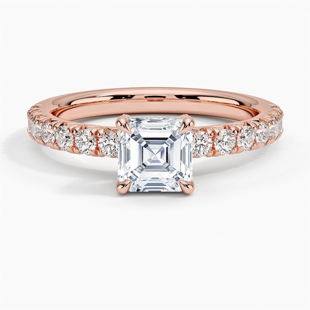 1.5 Carat Lab Grown Diamond Ring VVS2 10K 14K 18K Solid Gold & 925 Sterling Silver Engagement Ring Hidden Halo Vintage Wedding Bridal Anniversary Christmas Gift for Women(IGI Certified)