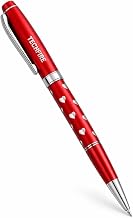 Personalized Couple Pen with Name Engraved | Metal Classy Customized Roller Ball Pens | Comfortable to Hold & Write | Gift for Men & Women Birthday Corporate Gifting (Red)