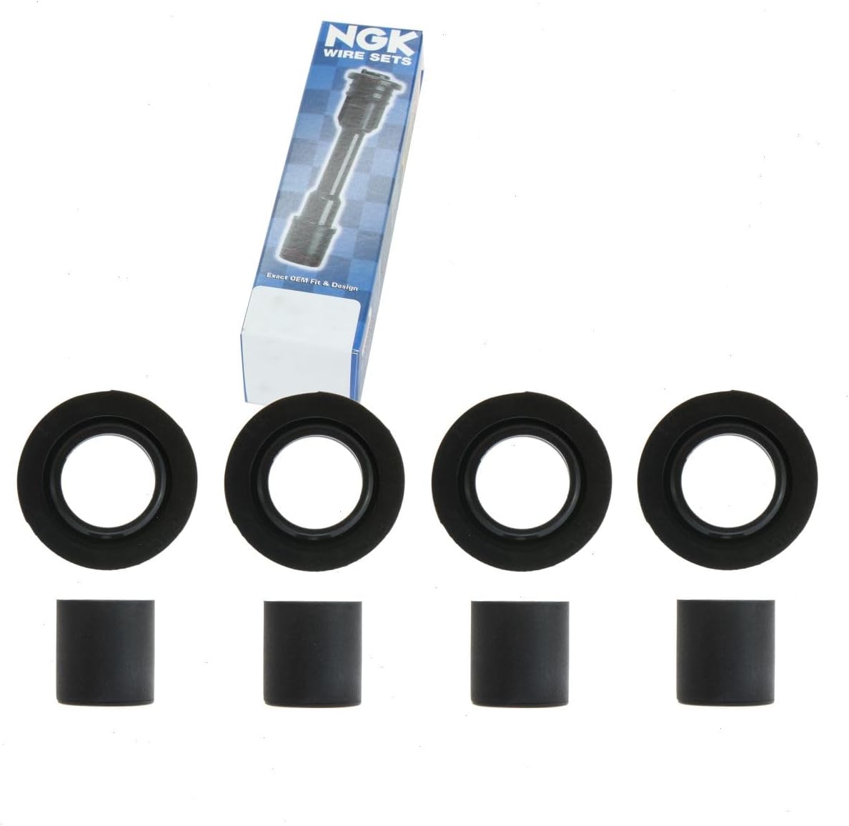 4 pc NGK Ignition Coil Boots compatible with Honda Accord 2.4L L4 2003-2012