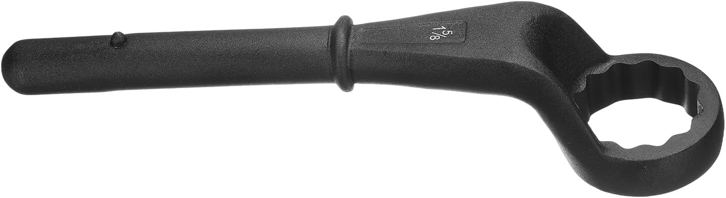 HARFINGTON Offset Box End Tubular Handle Wrench 1-5/8" CR-V 12 Point Offset Single End Torx Wrench High Neck Tubular Box Wrenches for Tightening Remove Screws and Fasteners, Black