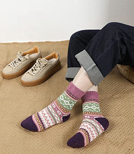 Image of Womens Wool Knit Winter Socks