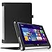 Produktbild Fintie Lenovo Yoga Tablet 2 (10,1 Zoll FHD IPS) Hülle Case Cover Tasche Etui - Folio Kunstleder Schutzhülle mit Auto Sleep / Wake (geeignet für Lenovo Yoga Tablet 2-10 25,7 cm Tablet (Android und Windows Version), Schwarz