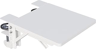 BONTEC Ergonomic Desk Extender Tray, 9.5"x9.1" Table Mount Arm Wrist Rest Shelf, 90° Foldable Elbow Support, Clamp on Computer Arm Rest for Desk, Office & Home Use, Durable & Easy to Install