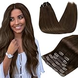 2.RUNATURE Echthaar Clip in Extensions sind Doppelschuss-Haarverlängerungen, es gibt eine Spitzenbasis auf der Oberseite der Extensions, die sicher, atmungsaktiv, weich und bequem sind