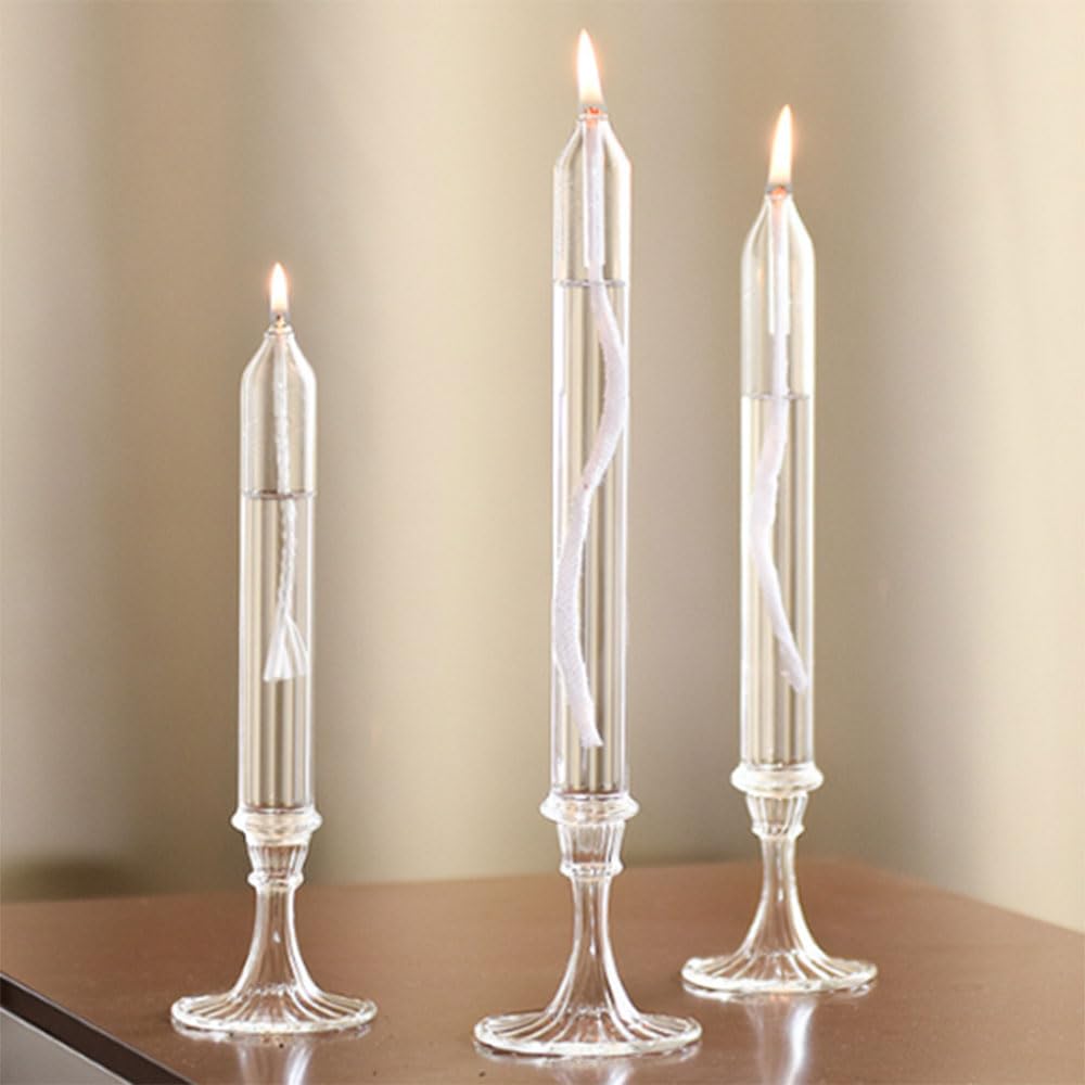 3 Stück Kerzenöllampen, tragbare Petroleumlampen, Vintage-Glas, klare Öllaterne,Tischdekoration für den Außenbereich, Petroleumlampen, Notbeleuchtung für Picknick und Camping