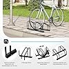 WOLTU Râtelier Vélo pour 3 Vélos Range Vélo au Sol ou Mural Support pour Bicyclettes Porte-vélos en Métal Noir #3