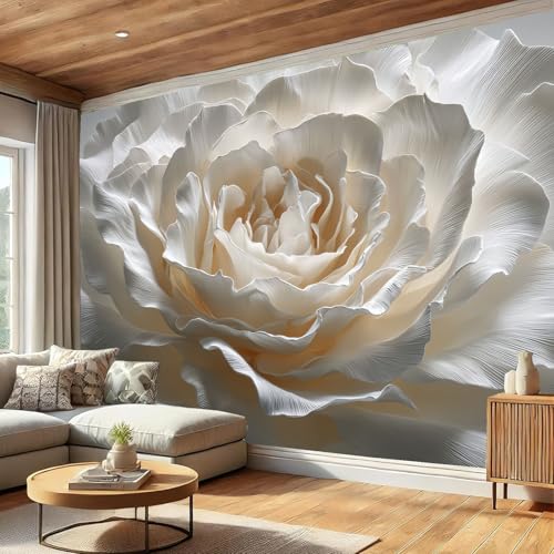 Poster geant mural personnalisé 3D plantes simples beige