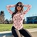 Xsehusvy Strawberry Classic Long Sleeve Shirts for Women Breathable Irregular Pullover Tops Slim Fit T-Shirts Fashion Athletic Workout Tops Going Out Tops