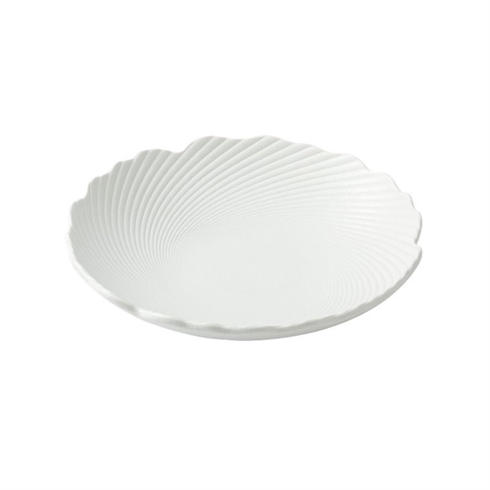 Pastaschalen Speiseteller Haushaltskeramik-Salatteller, dreidimensionale Relieftextur, hochwertiges Geschirr, kreativer, unregelmäßiger tiefer Teller Essteller(Weiß,10 inch)