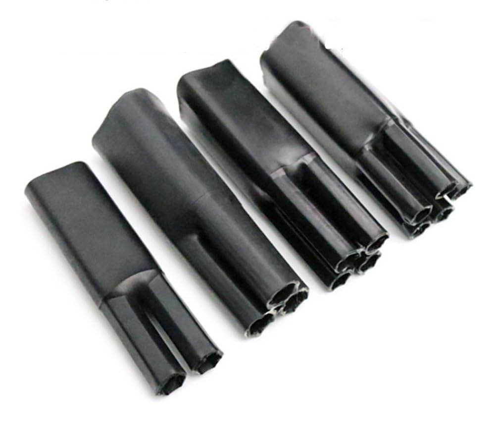 2/3/4/5/コア 熱収縮ケーブル端子 接着剤付き 防水 熱収縮スリーブ 二重収縮 ブラック 収縮 枝(1個、5.4(300-40