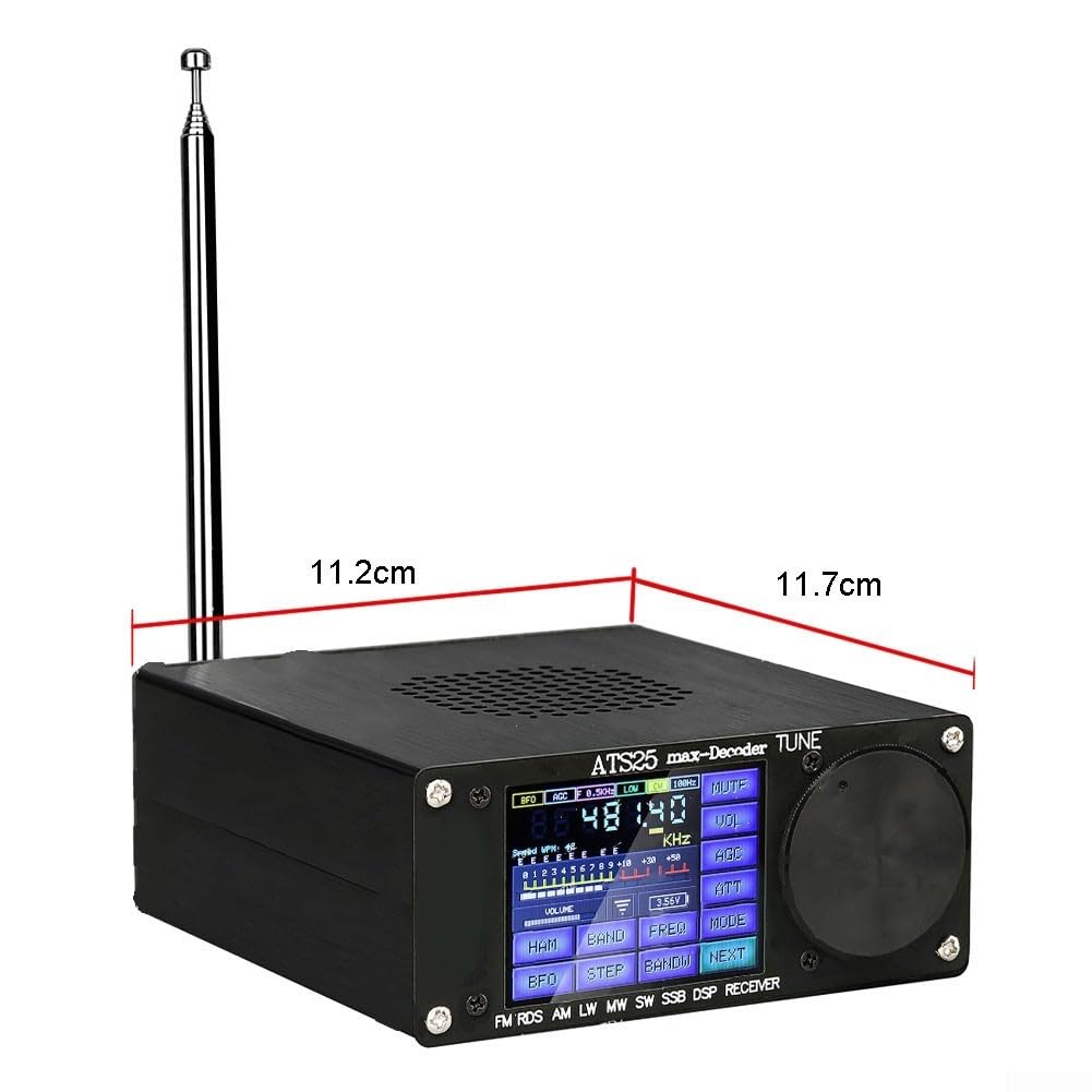 RANRAO ATS-25max-Decoder Si4732A10 Receptor de banda completa Soporte CW RTTY FT8 FT4 SW MW Batería de litio incorporada 3000mA, 1511067946